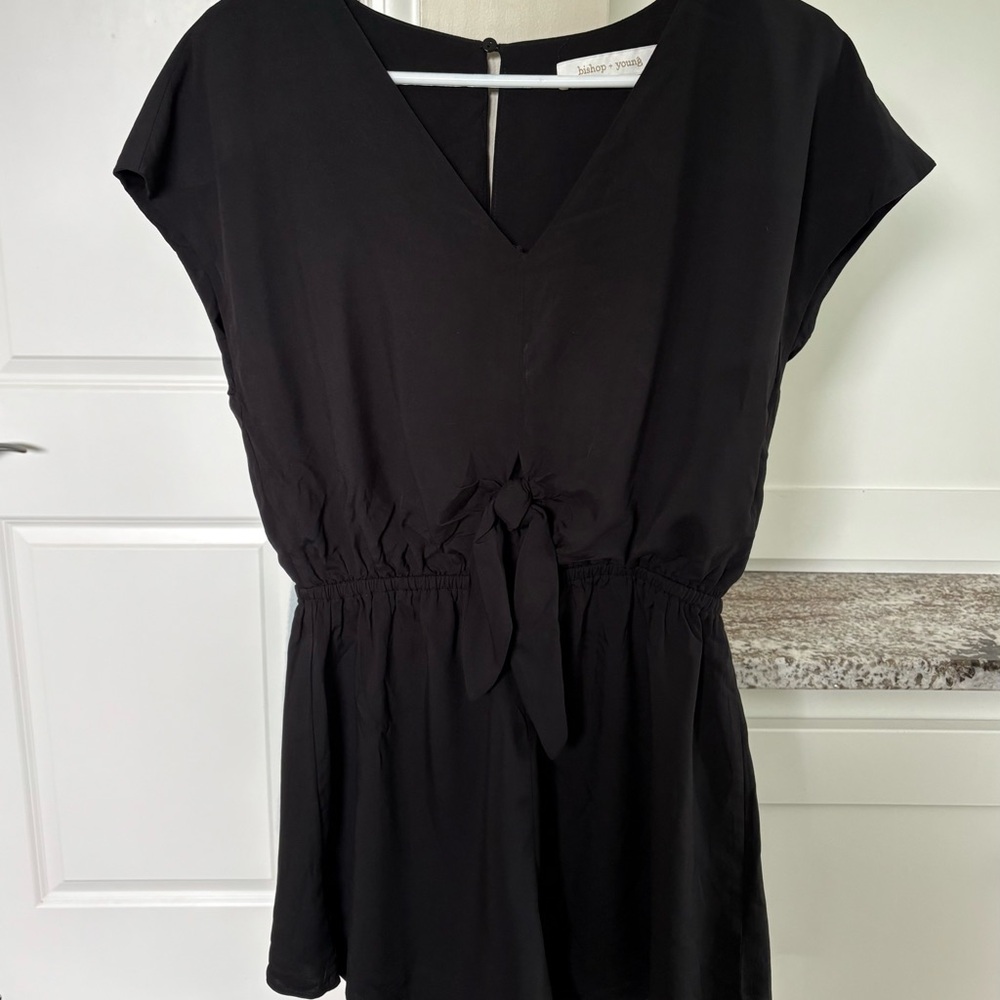 Black Women's Slit Back Romper